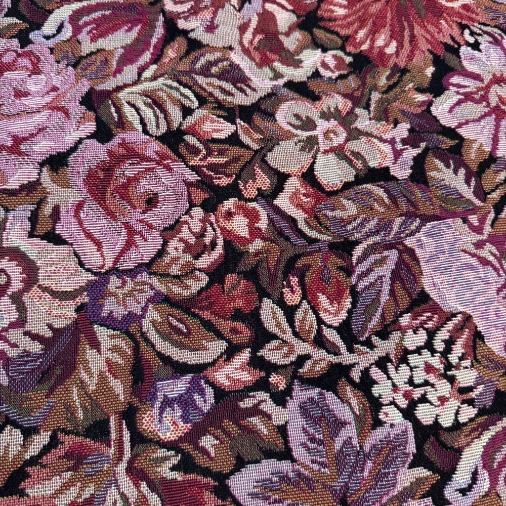 Topshop Tapestry Floral Rose Jacquard Crochet Mini Skirt Carpet Lace Pink 6 - Picture 4 of 7